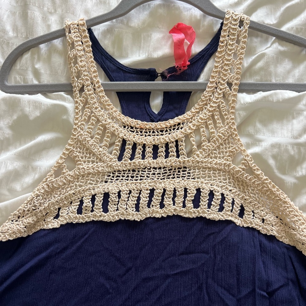 Crochet detail crepe dress!!!